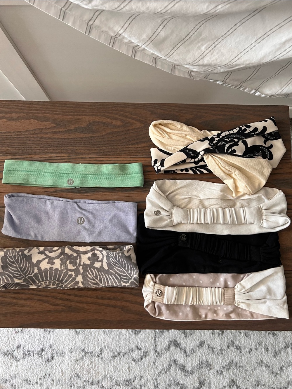 lululemon athletica Headband Set — Mint, Lavender, Black, Cream, Beige, Tan